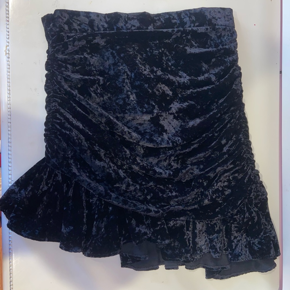 ZARA velvet black mini skirt